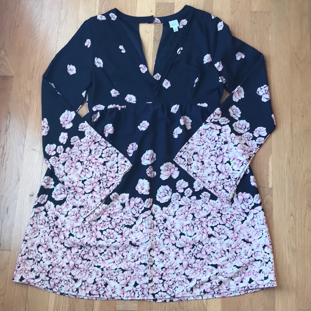 Navy Floral Dress